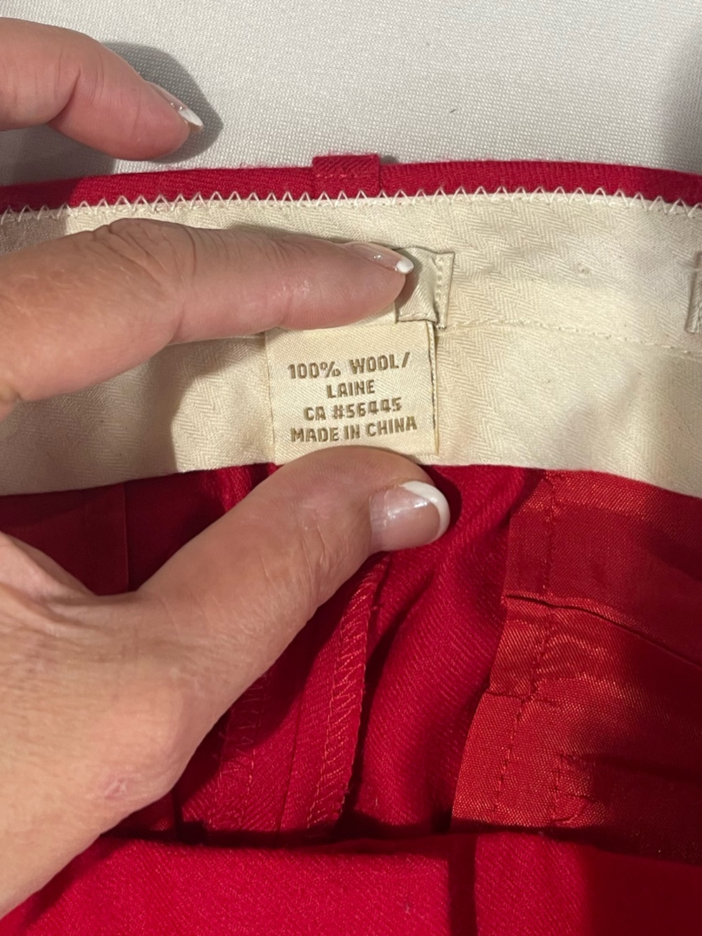 J. Crew 100% Wool Red Cafe Trouser Workwear Pants Size 8 - Picture 4 of 9